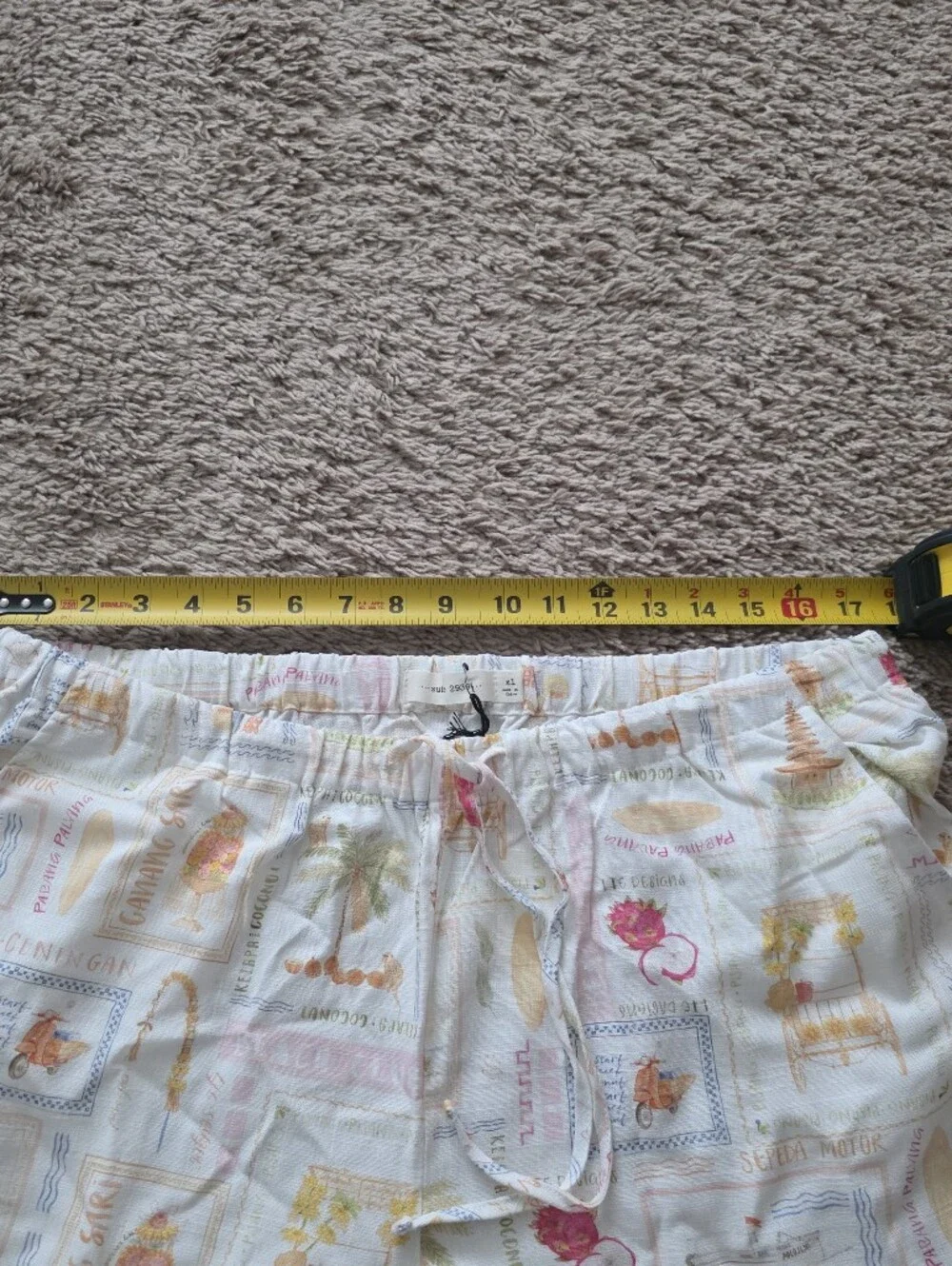 Linen Blend Vacay Tropical World Travel Wide Leg Pants Womens XL Suite 2393 Nwt - Picture 4 of 7